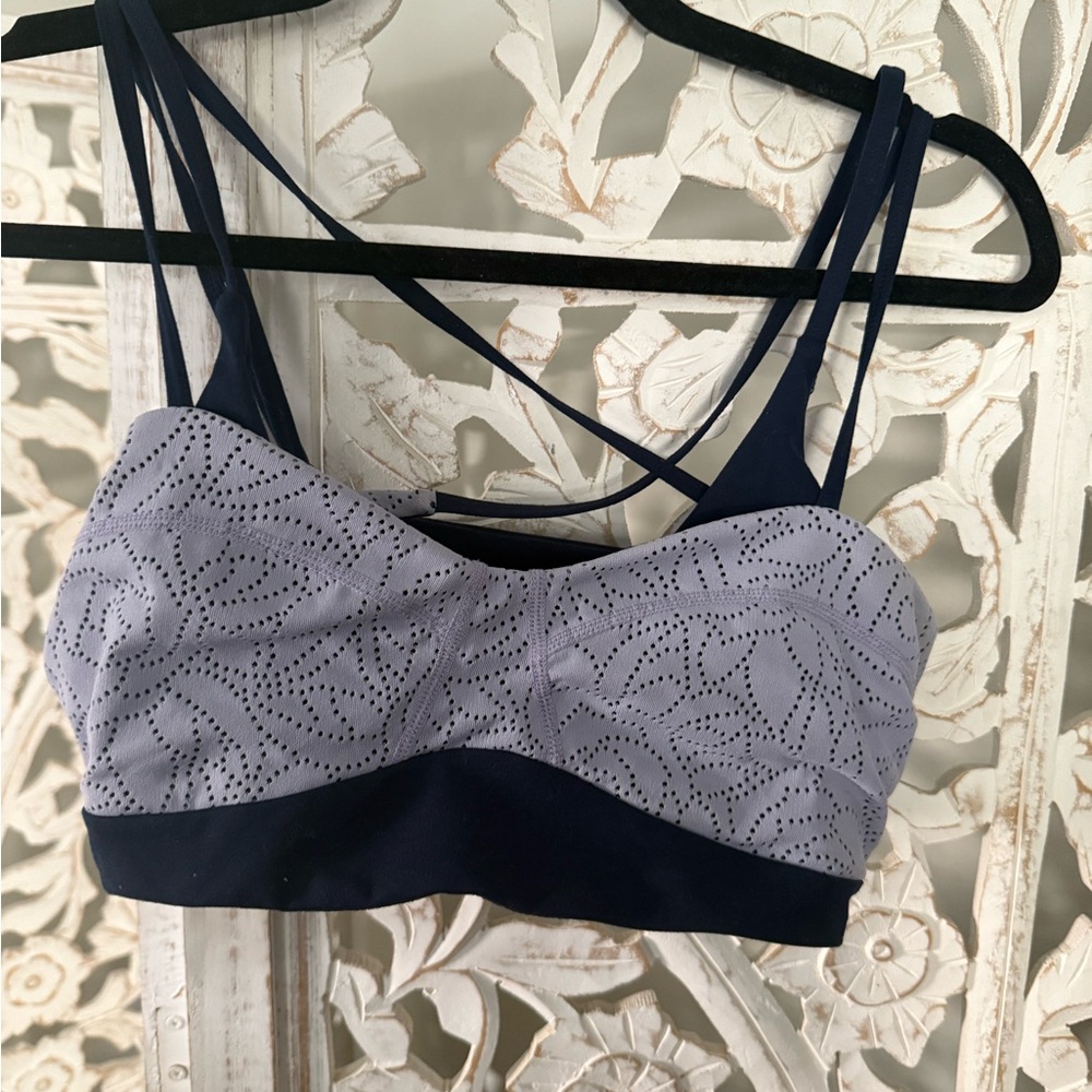 Free People Navy and Light Blue Sports Bra - Picture 2 of 2